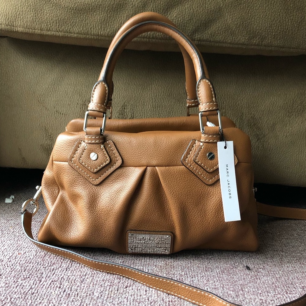 Marc jacobs leather brown satchel handbag